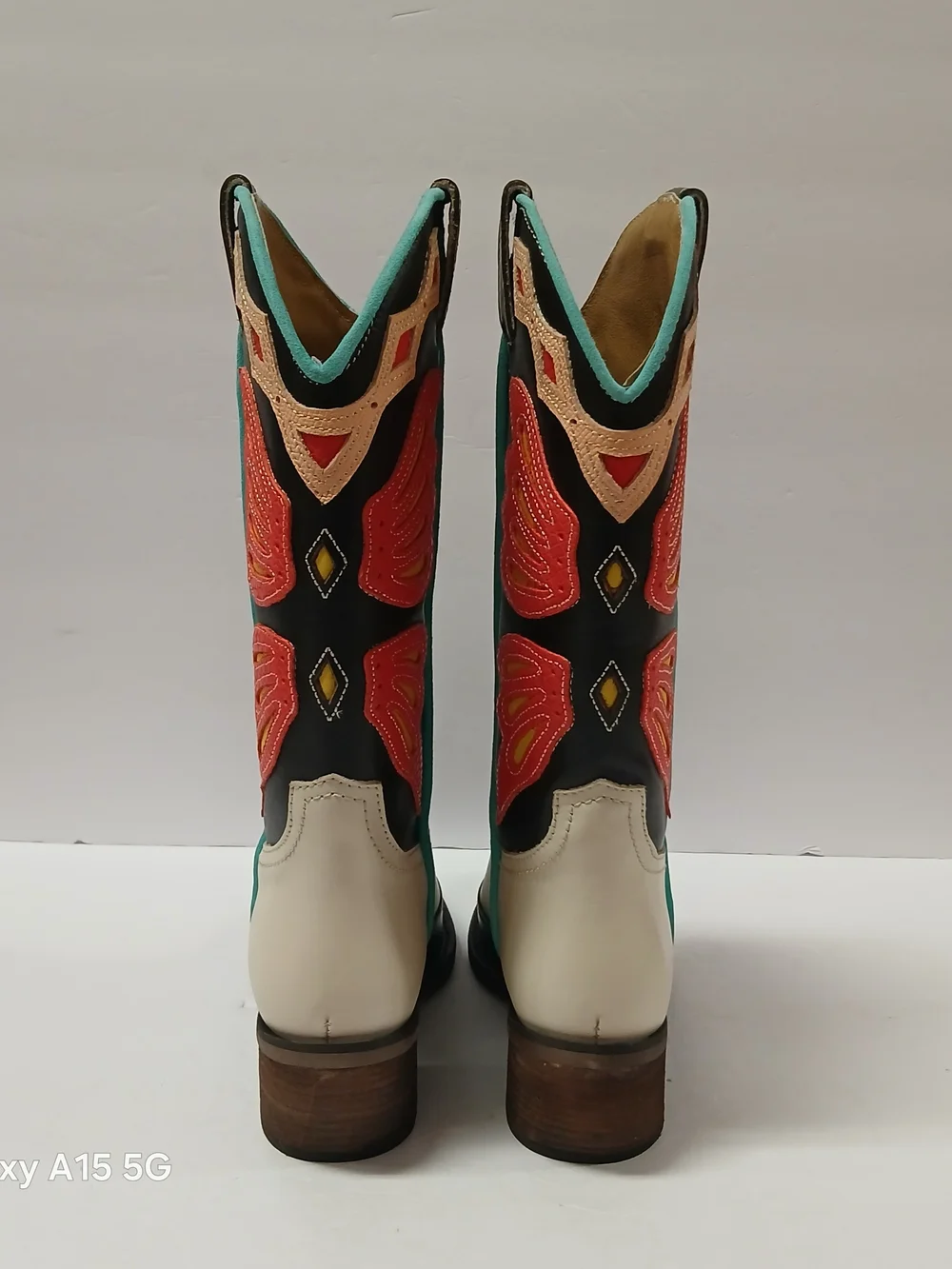 Steve Madden Arroyo Western Cowboy Boots Coral Multi Colorway Womens Size 6M New